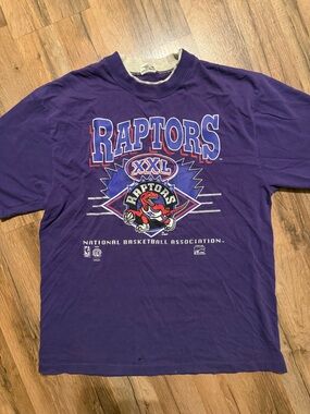 Vintage 1995 Toronto Raptors NBA T-shirt Waves tag